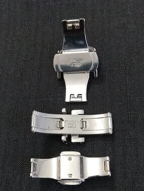 Parnis Stainless Steel Watch Band Deployment Clasp Bundle